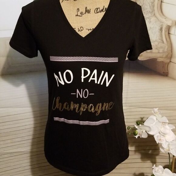 Athletic Works "No Pain No Champagne" TEE Size S - Picture 1 of 5